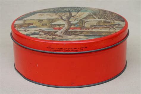 Vintage Christmas T Tins Candy And Cookies Tin Lot In Red And Holiday