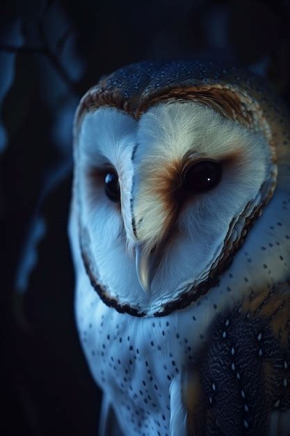 Vue photoréaliste de l oiseau hibou la nuit Photo Gratuite