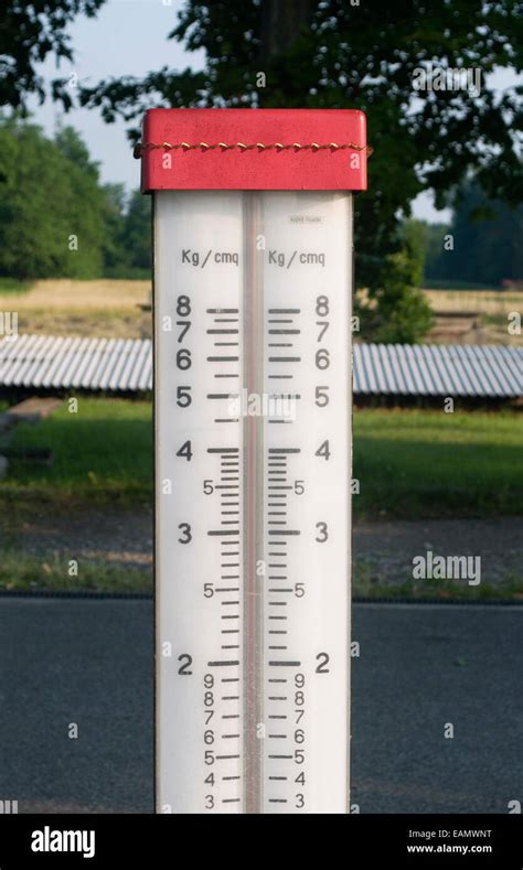 air pump gauge at gas station Stock Photo - Alamy