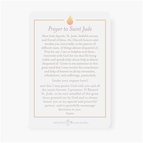 St. Jude Prayer Card – Novena Cards