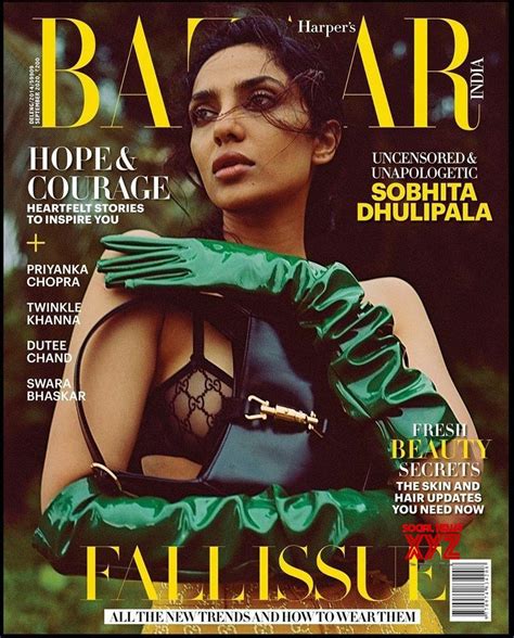 Sobhita Dhulipala Turns Harpers Bazaar Cover Girl Social News Xyz