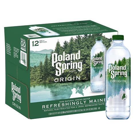 Poland Spring Origin 100 Natural Spring Water 900ml Recycled Plastic