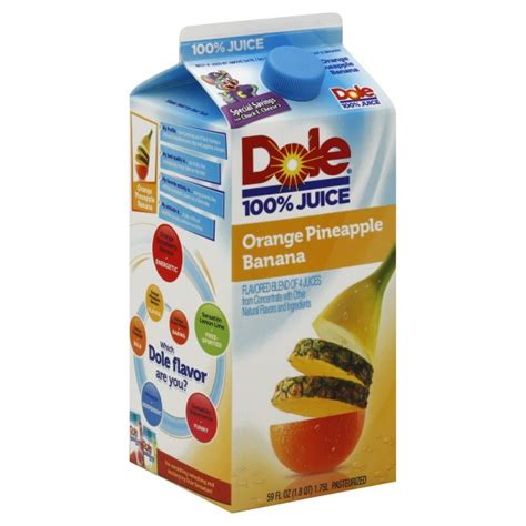 Dole 100 Orange Pineapple Banana Juice Blend