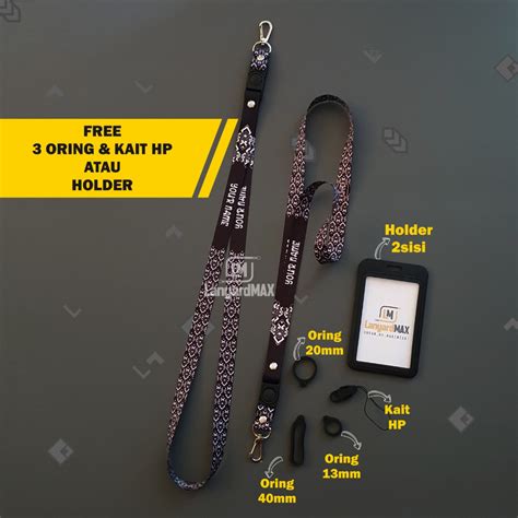 Jual Lanyard Batik Saga 1 5 Cm Custom Nama LM Shopee Indonesia