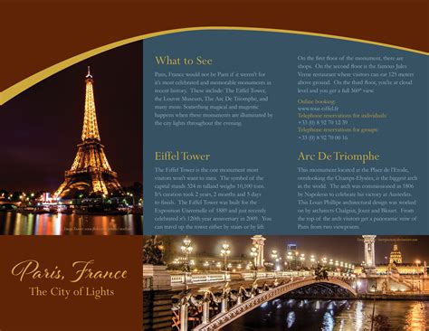 Paris France Trifold Brochure Behance