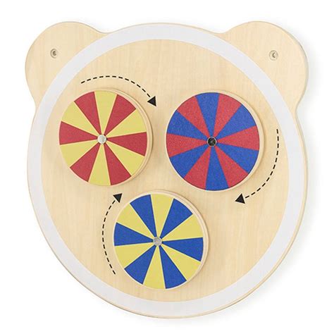 Viga Wall Toy Colourful Wooden Sensory Spinning Points Activity