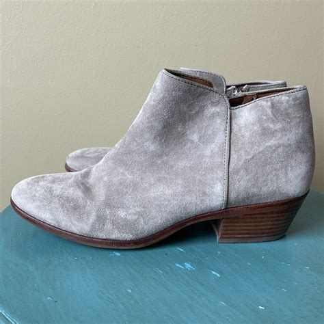 Sam Edelman Petty Ankle Boot Bootie Sz 9 M US Putty Tan Suede Leather