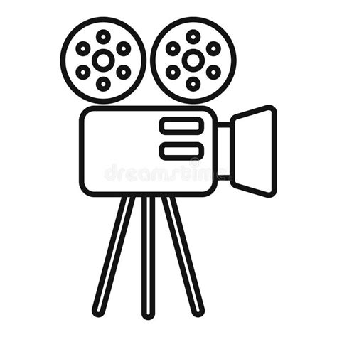 Cinematography Camera Icon Outline Vector Video Film Stock