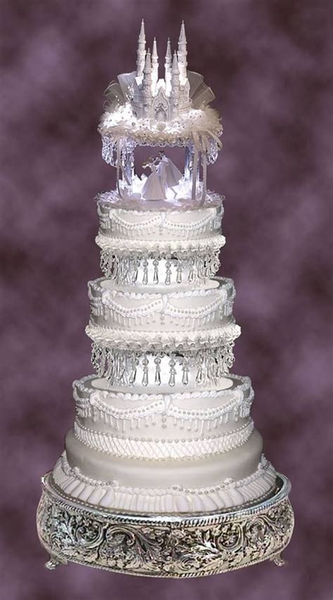 Lighted In And In Crystal Look Wedding Cake Tier Separator Set