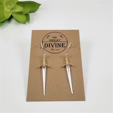 Sword Earrings Etsy