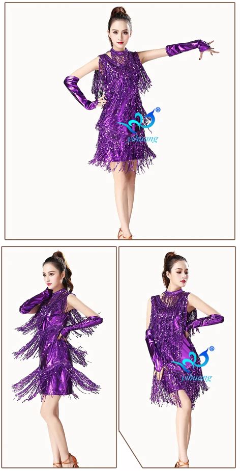 Fancy Clothing Tassels Sequins Dance Dress Sexy Costume Dancing Wear