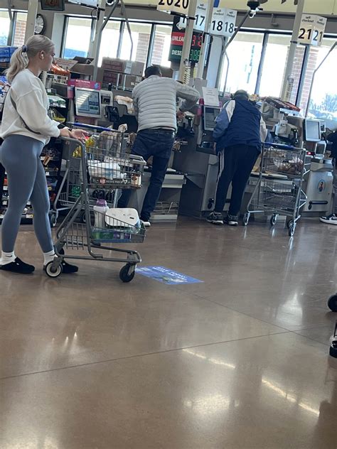 Blonde Shopping With TIGHT Blue Leggings Part W Video Spandex