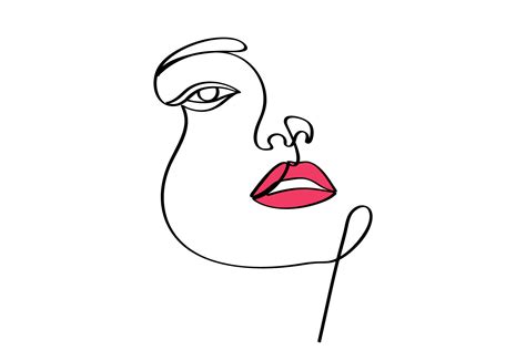 Woman Face Line Art Drawing Graphic By Subujayd · Creative Fabrica