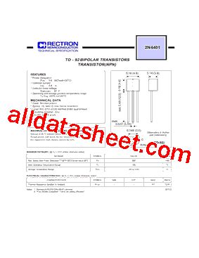 2N4401 Datasheet(PDF) - Rectron Semiconductor