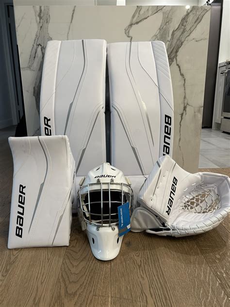 New Regular Bauer GSX Glove And Blocker Senior Regular White