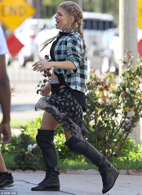 Fergie In Revealing Outfit As She Films Her New Music Video In La Daily Mail Online