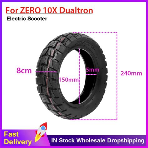 10 Inch Pneumatic Tire 255x80 Tyre For Electric Scooter Zero 10x Dualtron For Kugoo M4 Scooter