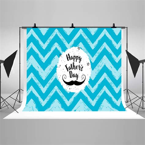 Happy Fathers Day Beard Photography Backdrops Seamless Blue Photo