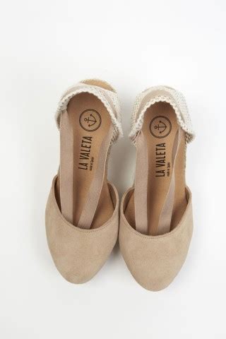 Nude Espadrille Wedges LA VALETA Envío Gratis