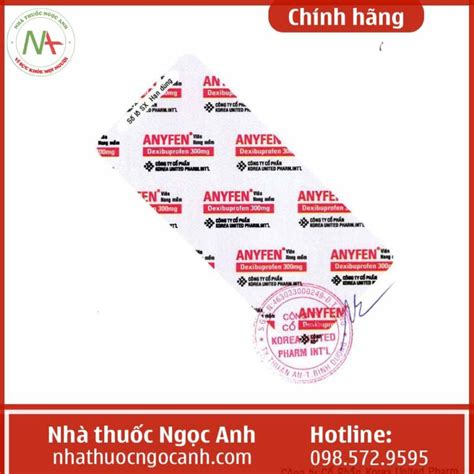 Thuốc Anyfen: Công dụng, liều dùng, lưu ý tác dụng phụ, giá bán
