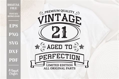 21st Birthday Svg Vintage Birthday Svg Graphic By Smart Crafter