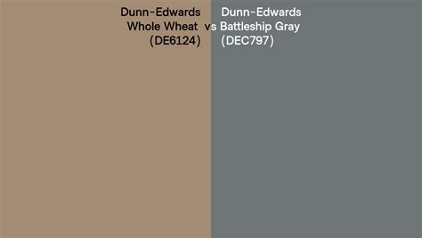 Dunn Edwards Whole Wheat Vs Battleship Gray Side By Side Comparison