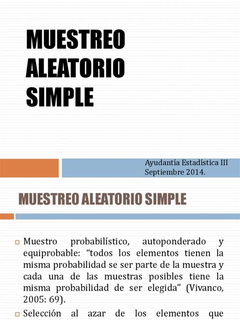 Muestreo Aleatorio Simple Muestreo Estadísticas Ciencia Y Matemática