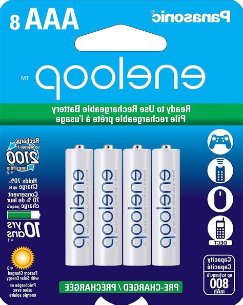 Panasonic Eneloop AAA Size Ni MH Rechargeable Batteries BK 4MCCA8BA