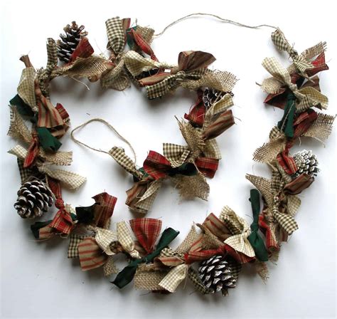 Flocked Garland With Pinecones