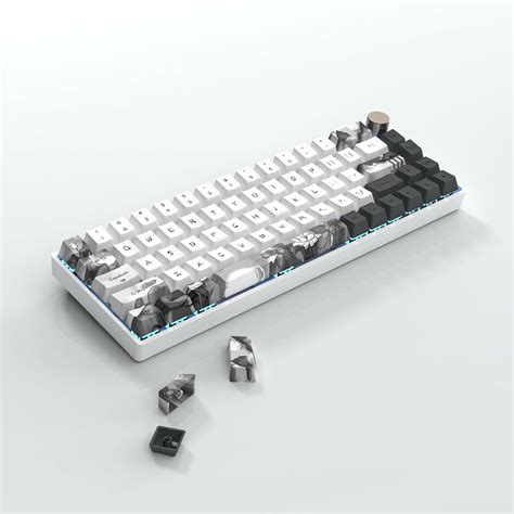 Molgria Gk Key Rgb Backlit Gaming Keyboard With Ink Lotus Keycaps Hot Swappable Red