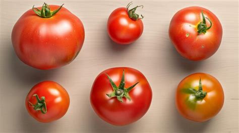 Cuatro Variedades De Tomate Aisladas Foto Premium