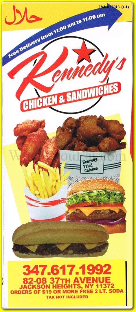 Kennedy S Chicken Restaurant In Queens Official Menus Photos