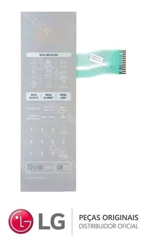 Membrana Painel Frontal Micro Ondas Lg Mh7049c Mh7049ca Mebuscar Brasil