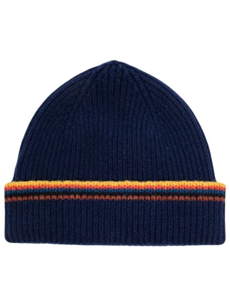 Paul Smith Gorro Tejido Con Detalle De Rayas Arcoíris Farfetch