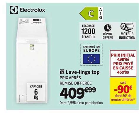 Promo Lave Linge Top Electrolux Chez Conforama Icatalogue Fr