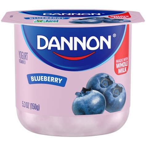 Dannon Whole Milk Blueberry Blend Yogurt 53 Oz Kroger