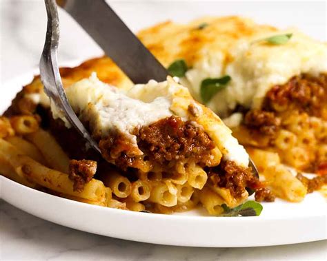 Pastitsio Greek Beef Pasta Bake RecipeTin Eats