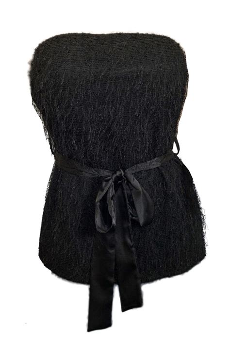 Plus Size Faux Fur Tube Top Black Evogues Apparel