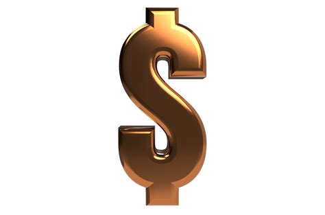 Golden Dollar Symbol 3d Render Png 13775674 Png