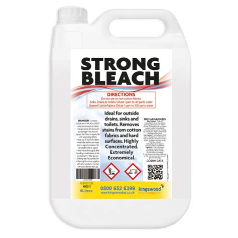 Strong Bleach Kingswood 5 Ltr Range Kingswood Office Supplies