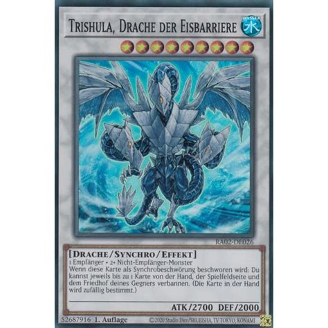 Trishula Drache Der Eisbarriere RA02 DE026 V 4 Platinum Secret Rare