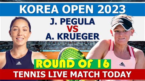 J Pegula Vs A Krueger Korea Open 2023 YouTube