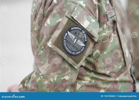 Romanian Air Force Symbols on a Female Soldier Uniform Editorial Image ...