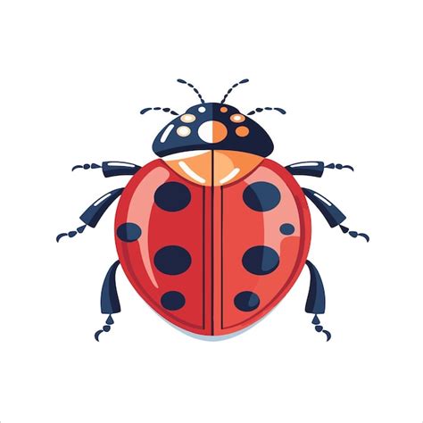 Premium Vector | Lady bug insect flat character cartoon