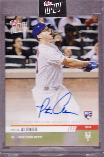 Pete Alonso Mets Rookie Autograph 2019 Topps Now Platinum Member