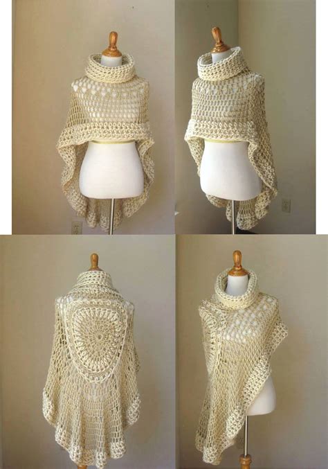 Circular Asymmetric Long Poncho Crochet Pattern Artofit