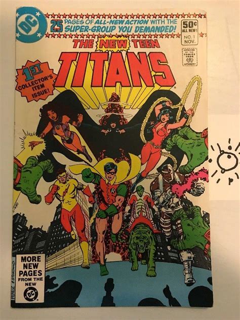 New Teen Titans 1 Cyborg Starfire Raven George Perez Dc Comics 1980 1923570077