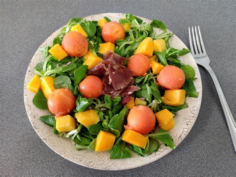 Ensalada de canónigos mango y papaya El Recetario de NaChef