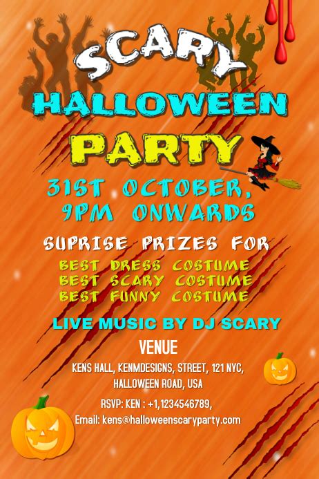 Copy Of Halloween Scary Party Flyer Postermywall