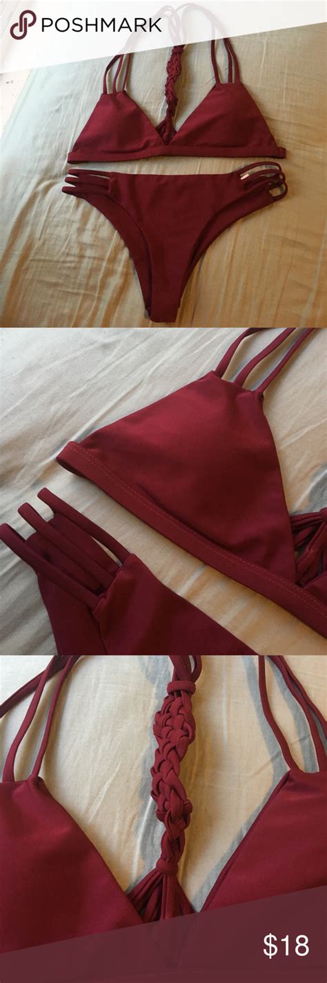 Maroon Bikini Set Maroon Bikini Bikinis Bikini Set